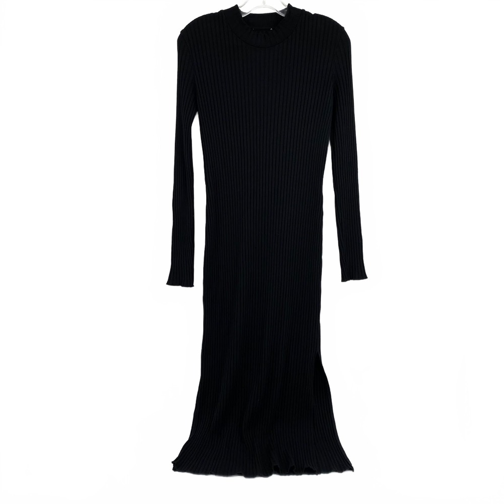 Vince Maxi Dress Ribbed Knit | Women's M Black